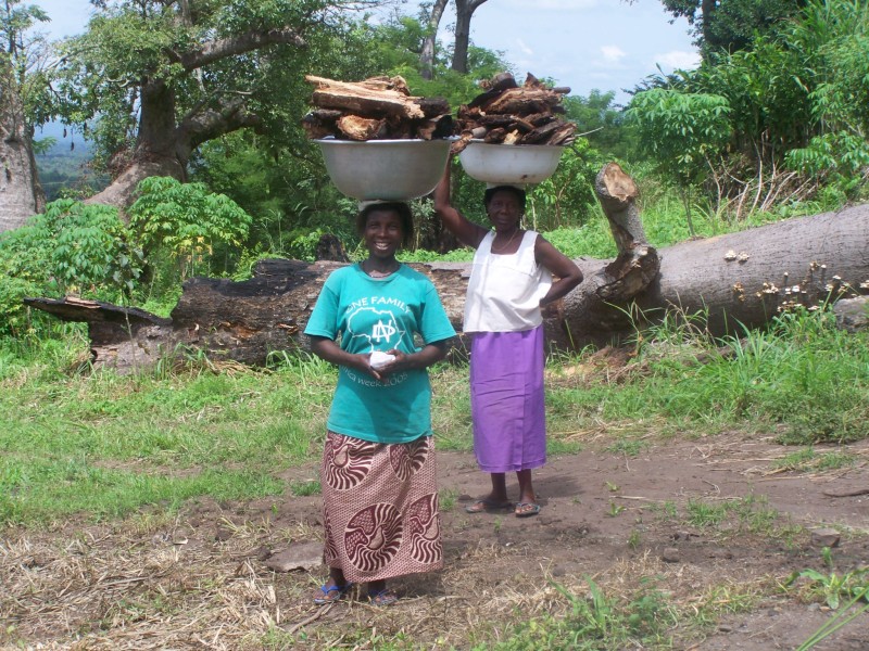 ladies carrying load