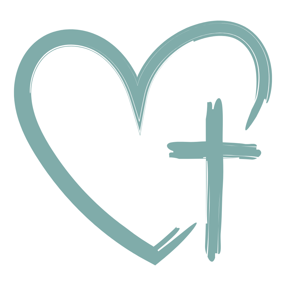 heart and cross greenish greyish